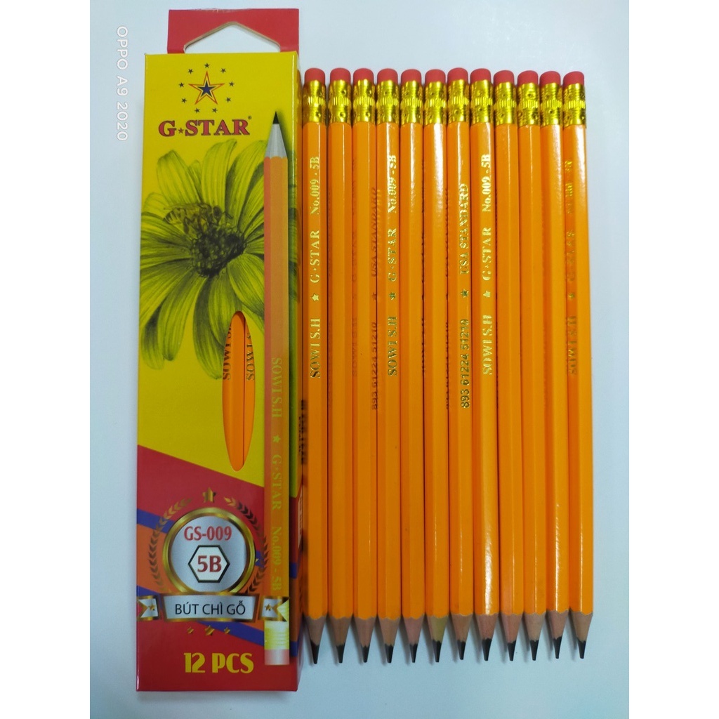Hộp 12 bút chì Vàng GStar