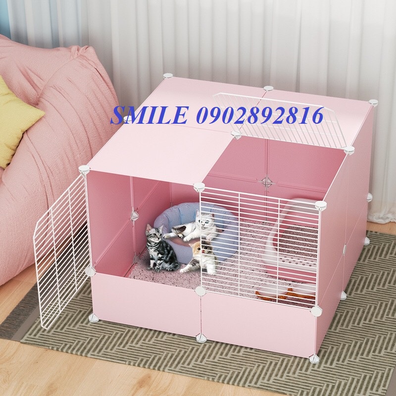 CHUỒNG,LỒNG,NHÀ LƯỚI THÉP GHÉP SƠN TĨNH ĐIỆN DÀNH CHO THÚ CƯNG CHÓ MÈO NHIỀU MÀU