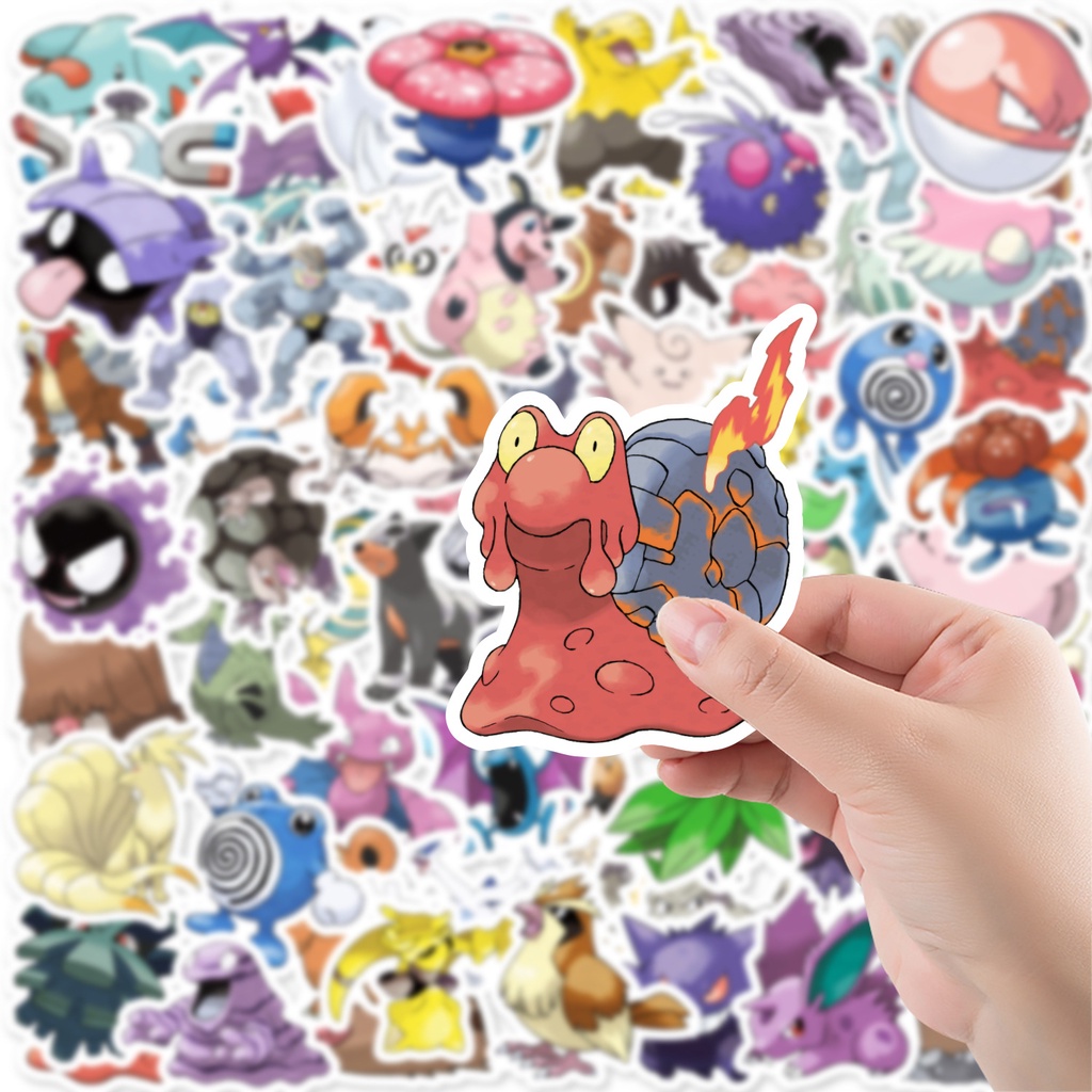 Bộ 160/80/40 Miếng Dán Hình Pokemon Trang Trí Điện Thoại/Notebook Chống Thấm Nước