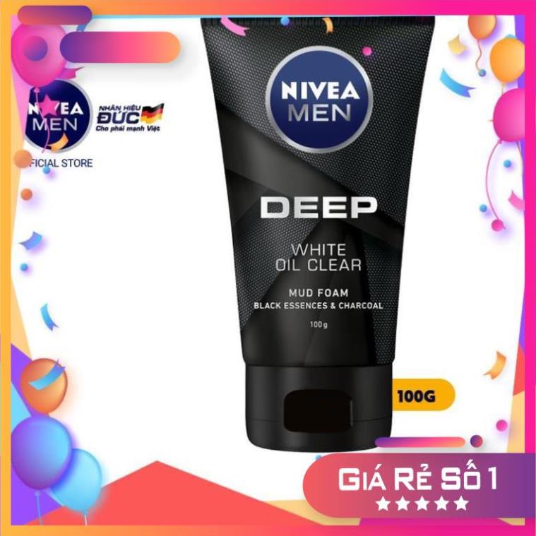 Sữa rửa mặt Nivea Men Deep White Oil Clear 100g - 84415