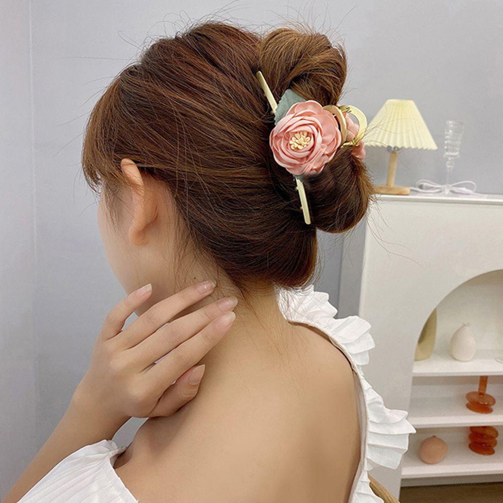 Kẹp Tóc Càng Cua Bằng Kim Loại Hình Hoa Thời Trang