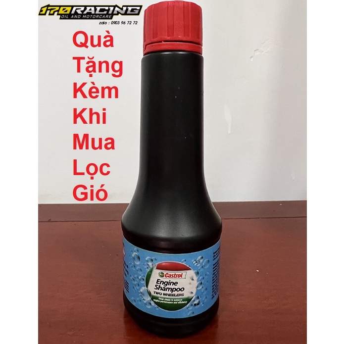 (HCM) (Tặng kèm 1 Chai Súc Động Cơ Castrol) Lọc Gió (Lưới Cotton ) HURRICANE HM-8119-C Dùng Cho SCOOPY i / ZOOMER X .