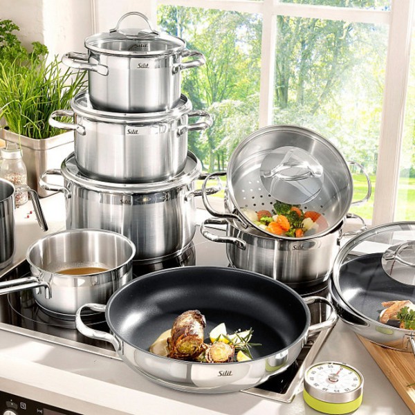 Bộ nồi Silit Pisa 10 món thép không gỉ [nhập khẩu Đức]