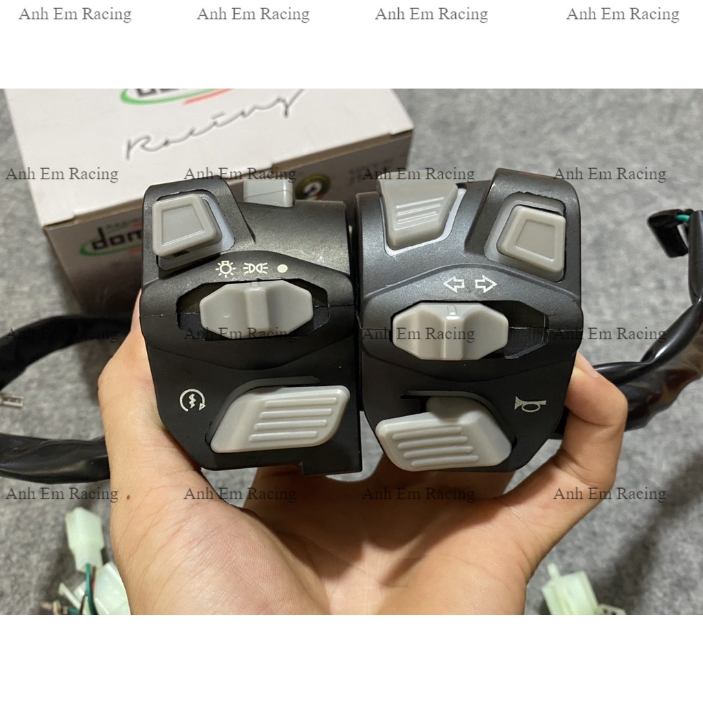 Cùm công tắc Light Master có đèn full chức năng gắn mọi loại xe