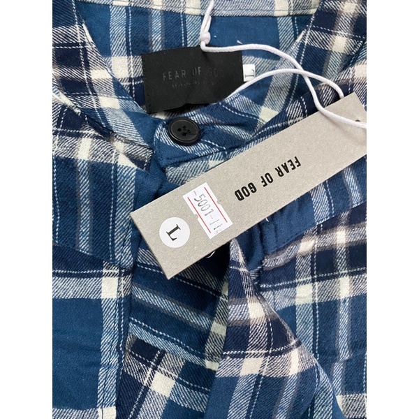 Áo flannel unisex Fear Of God phong cách hiphop