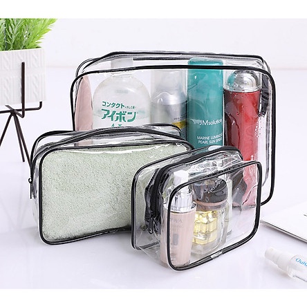 Túi Đựng Mỹ Phẩm, Đồ Trang Điểm Đi Du Lịch Đựng Đồ Cá Nhân Washbag Trong Suốt Chống Thấm Nước Tiện Lợi Nhiều Kích Thước