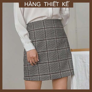 Chân váy caro nữ, chân váy chữ A hàng thiết kế phom Hàn Quốc