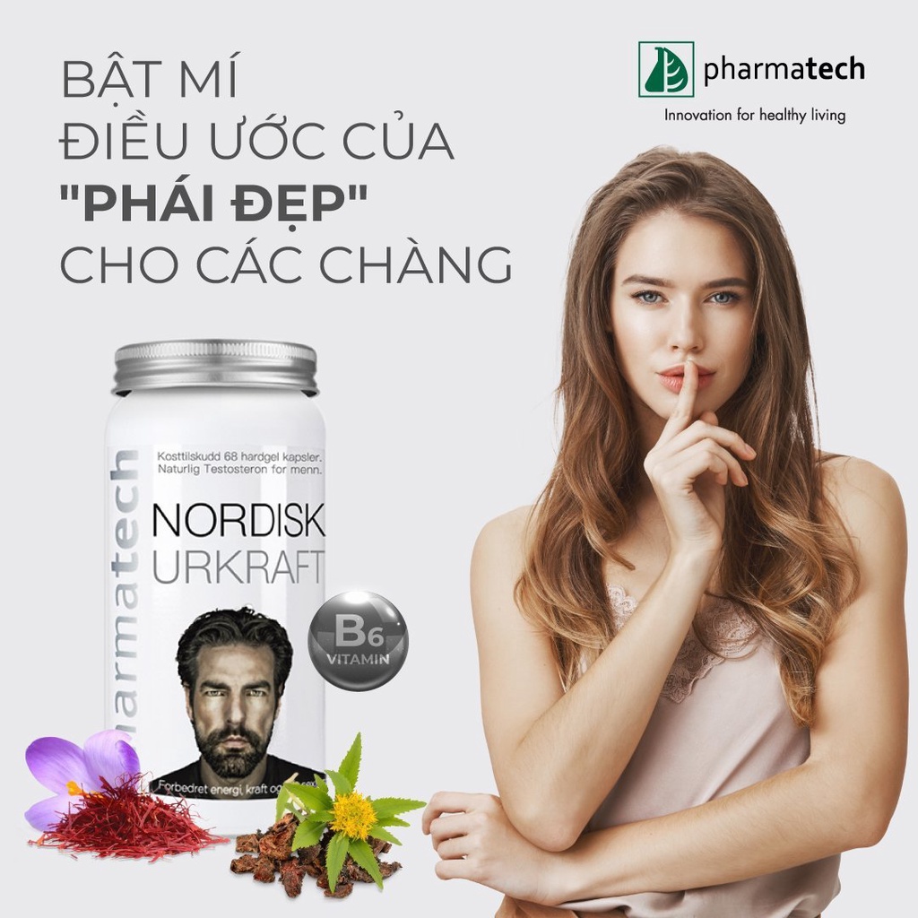Viên uống hỗ trợ sức khỏe nam giới NORDISK URKRAFT PHARMATECH 68 viên