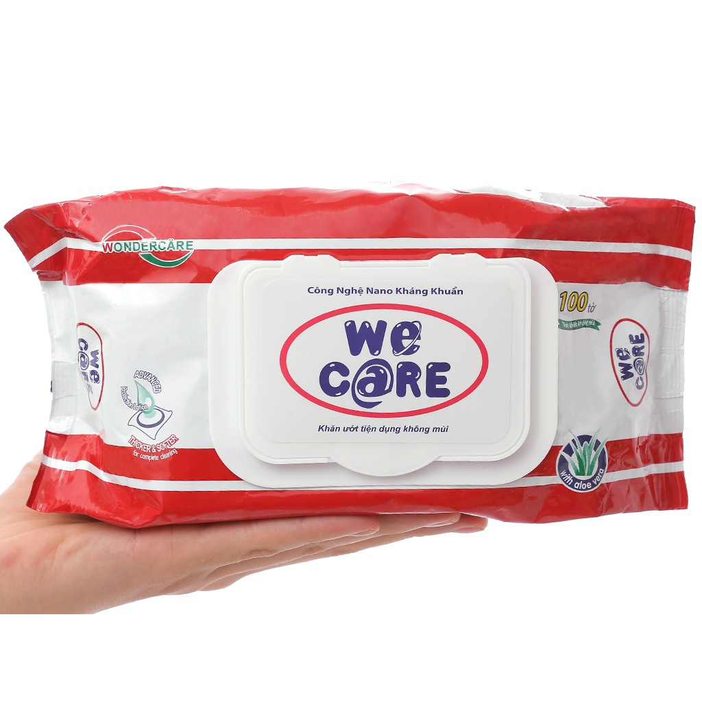 Khăn ướt We Care 100 tờ - Không mùi