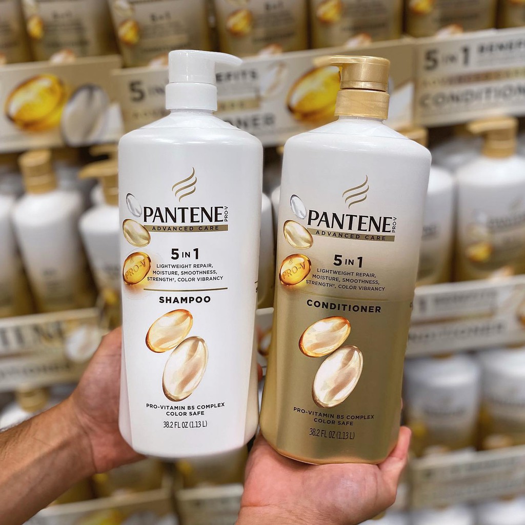 [PANTENE USA] ĐỦ MÃ CẶP GỘI XẢ PANTENE MỸ 5IN1 MOISTURIZING ESSENTIAL BOTANICALS HONEY APRICOT LAVENDER MINT GINSENG