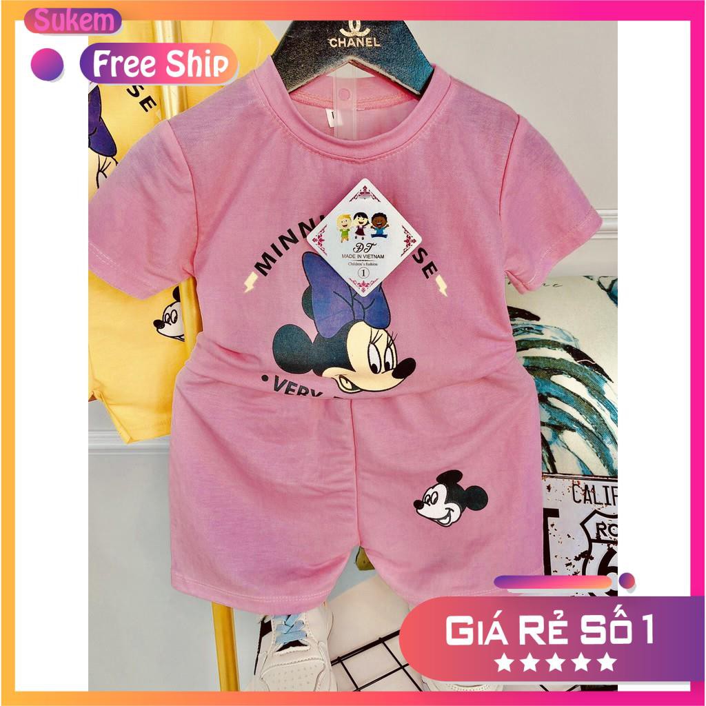 Bộ Cộc Tay Cho Bé In Hình Mickey Mẫu Cotton Mới Siêu Dễ Thương Mã CT01