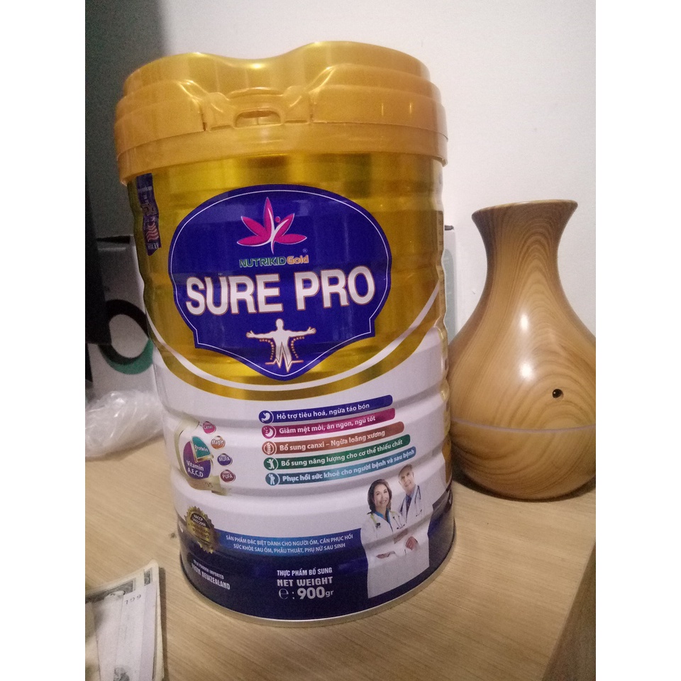 Sữa phục hồi sức khỏe cho người già yếu, bệnh Nutrikidgold Sure pro 900g - cải thiện tình trạng SUY NHƯỢC CƠ THỂ DO BỆNH