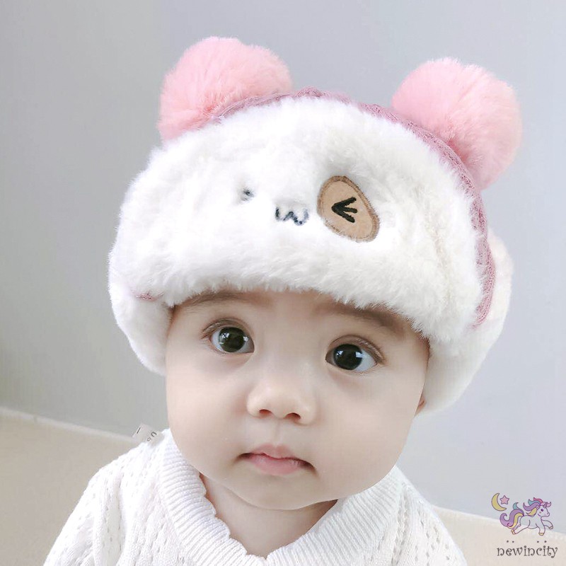 Mũ nhung giữ ấm mùa đông thiết kế đáng yêu phong cách Hàn Quốc cho em bé