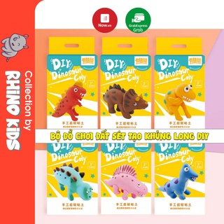Bộ đồ chơi đất sét tạo hình khủng long từ khung xương khủng long đồ chơi DIY cho bé sáng tạo an toàn cho bé