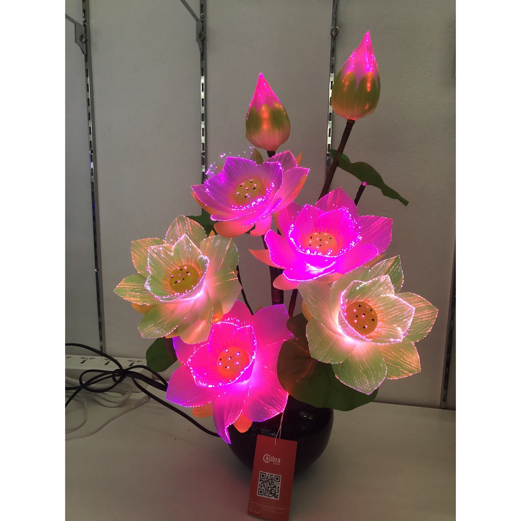 BÌNH HOA SEN - BÌNH LED ĐỔI MÀU - BÌNH HOA TRANG TRÍ SANG TRỌNG