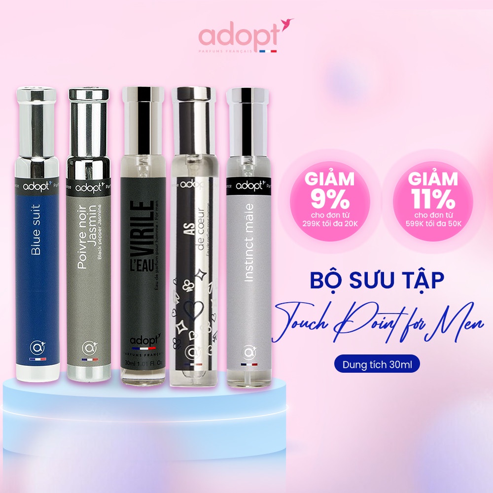 Bộ sưu tập nước hoa nam Adopt' Touchpoints For Men - Best Seller For Men chai 30ml