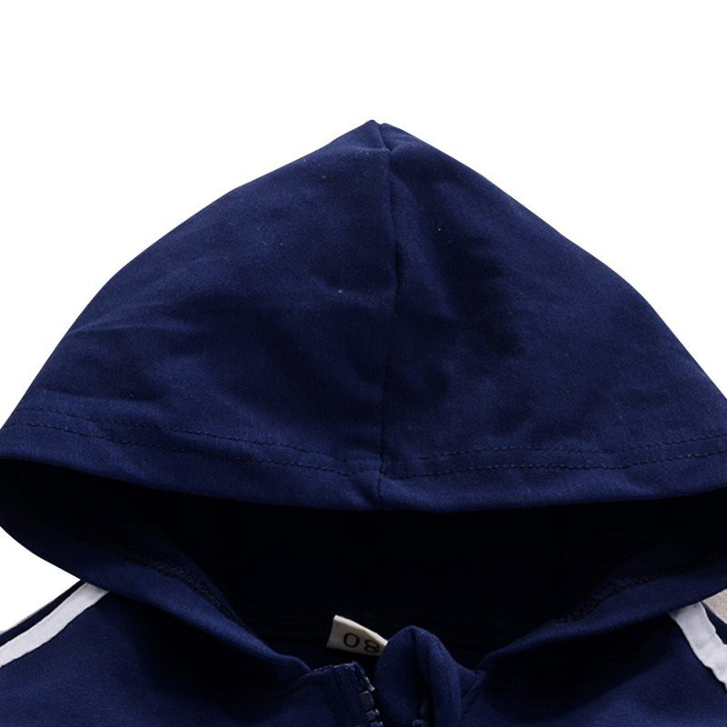 Set áo khoác hoodie chui cổ quần dài cho bé trai