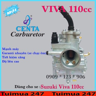 Bình Xăng Con Centa (Bộ Chế Hòa Khí ) dành cho Suzuki Viva 110cc