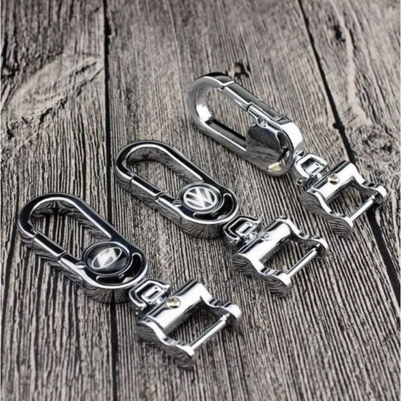 Móc khóa hợp kim Inox tặng kèm tua vít có logo các hãng xe Hyundai - Toyota - Kia - Mazda - Ford - Chevrolet - Honda