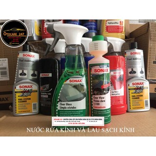 (TẶNG KHĂN LAU XE) Combo Nước Rửa Kính và Nước Lau Kính Ô Tô - Sonax  - Otocare247