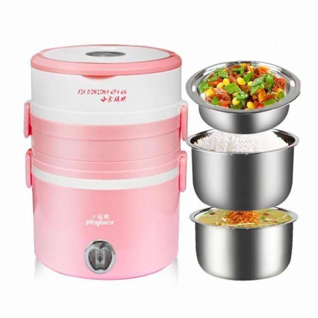 hộp cơm playbear 3 ngăn lõi inox DFH 2019 | BigBuy360 - bigbuy360.vn