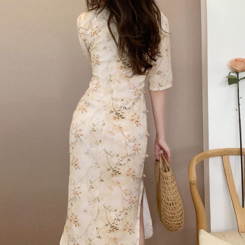 Đầm Nữ Dáng Ôm Phong Cách Retro Thanh Lịch Thời Trang Năm 2021