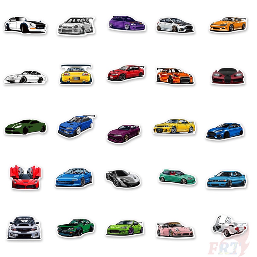 100Pcs/Set ❉ HellaFlush - SuperRun Supercar &amp; Hot Rod Series B Stickers ❉ JDM Racing Cars DIY Fashion Waterproof Decals Doodle Stickers