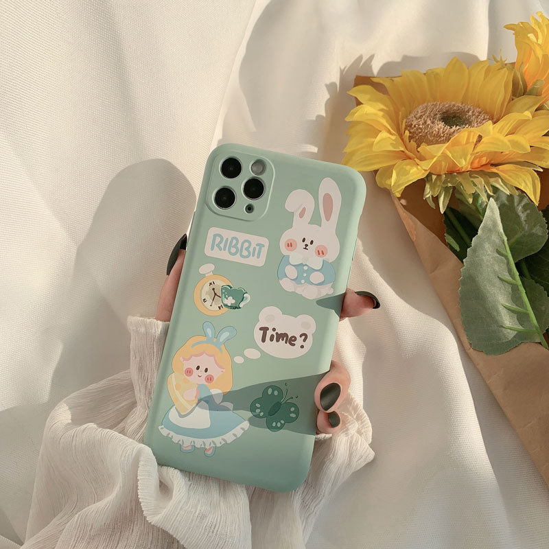 Ốp điện thoại silicon in thỏ hoạt họa xinh xắn cho iPhone 11 Pro Max X Xr Xs Max 7 8 Plus Se 2020 12 pro max 12 mini | BigBuy360 - bigbuy360.vn