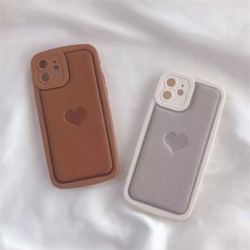 Ốp điện thoại silicon mềm họa tiết trái tim thích hợp cho IPhone 12 13 11 Pro Max X Xs Max Xr 7 8 Plus