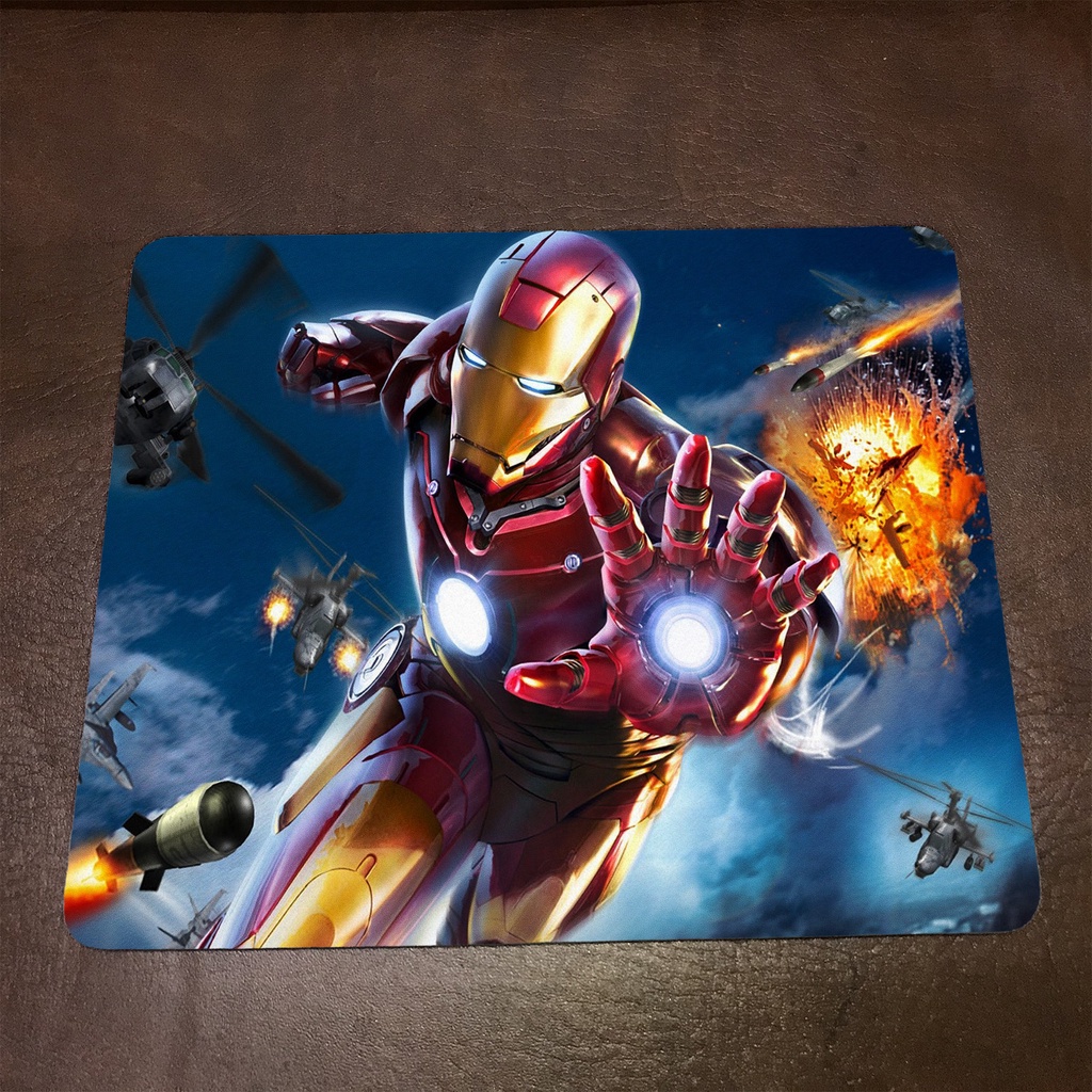 Lót chuột máy tính Marvel IRON MAN - Mẫu 1 Mousepad cao su êm ái, nhận in theo yêu cầu