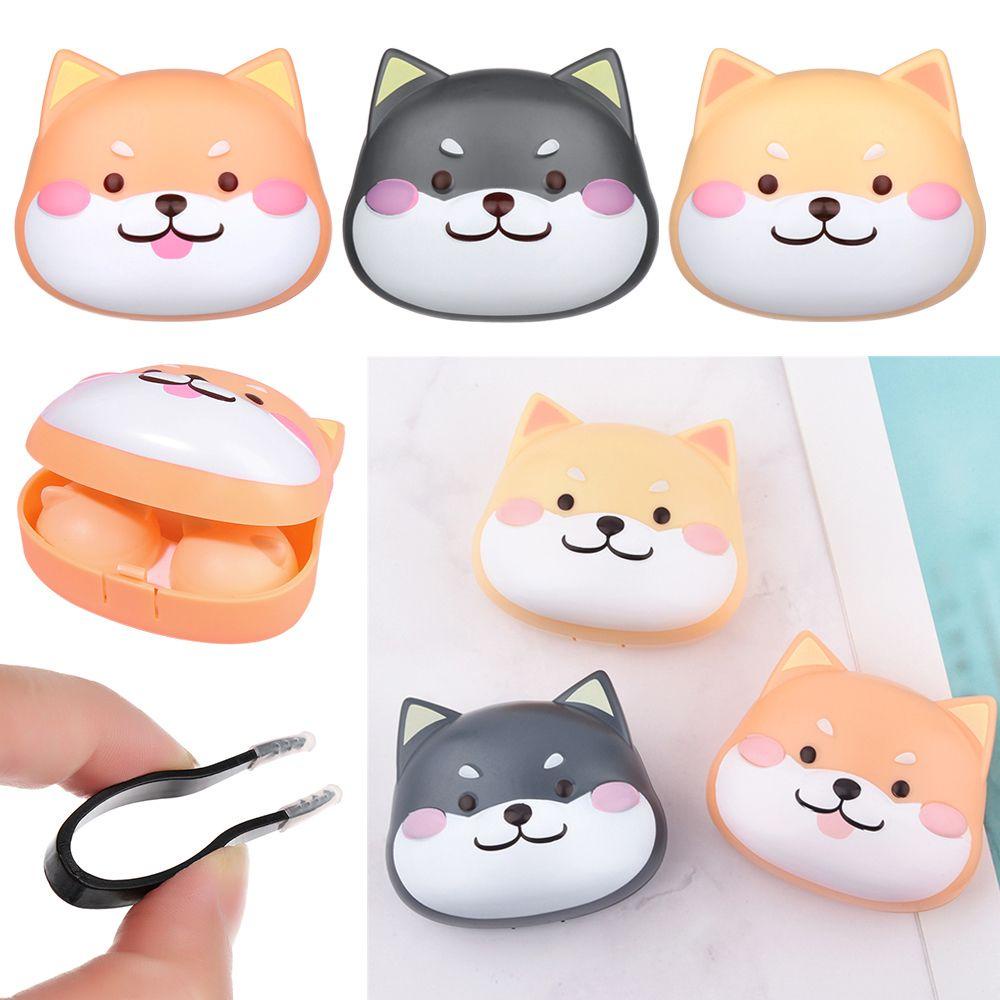 Hộp Đựng Kính Áp Tròng Hình Chú Chó Shiba Inu Dễ Thương