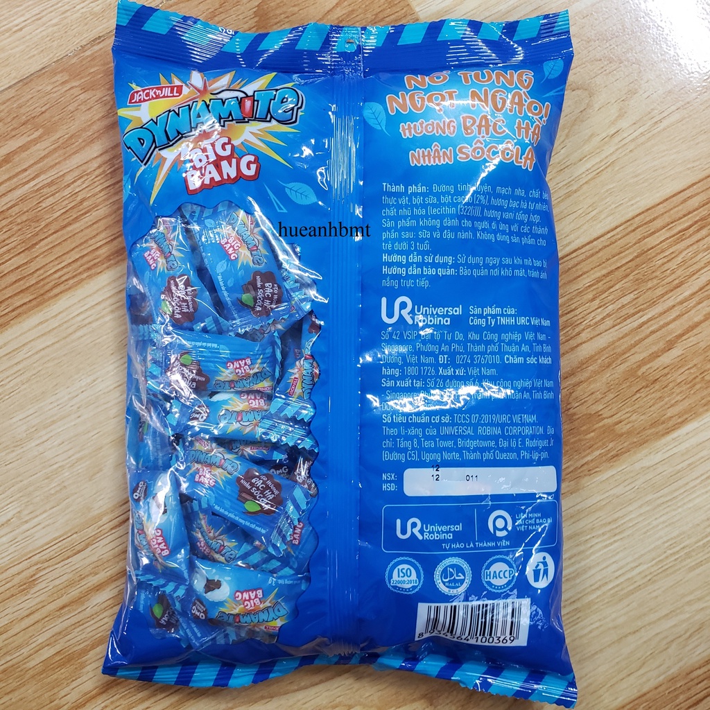 Kẹo Dynamite BigBang Bạc Hà Nhân Socola gói 330g
