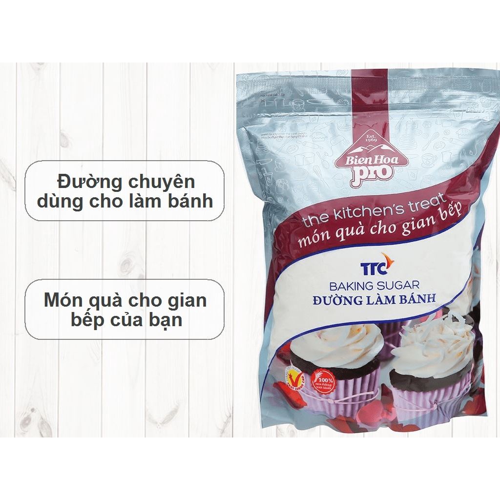 Đường xay bột mịn hàng Việt Nam (tách gói 200g),tăng độ giòn tan cho những chiếc bánh quy xinh xắn