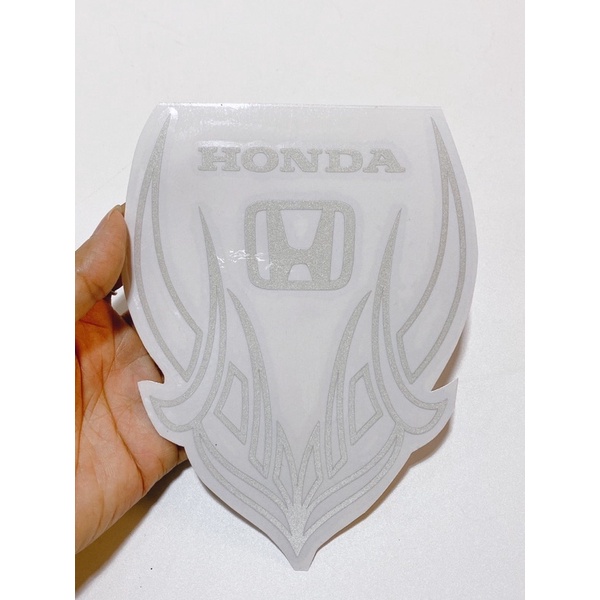 Decal tem phản quang Honda Yamaha 15x10.5cm, dán trang trí xe máy, ô tô, mũ bảo hiểm chống thấm nước, chống bay màu
