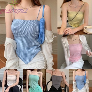 Vest Crop Top Daily Solid Color Summer Tube Top Women Bandana Camisole