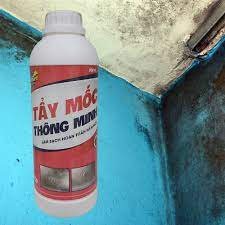 Dung dịch tẩy mốc Smart an toàn chai 1000ml làm sạch mốc tường, doăng cao su, chăn gối, quần áo trắng