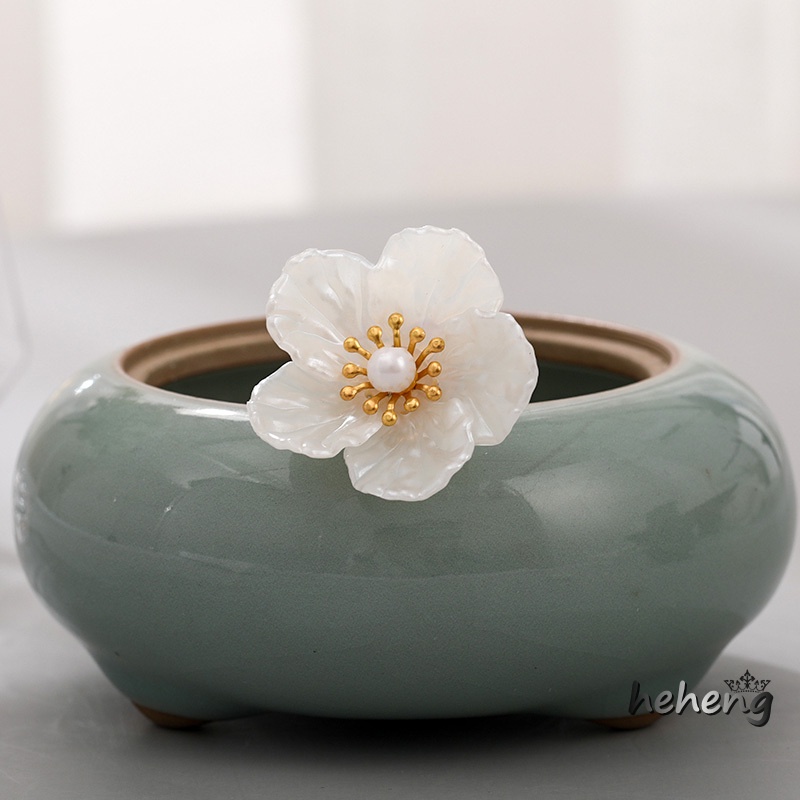 Set 3 Kẹp Tóc Hoa Trắng Thanh Lịch Cho Nữ