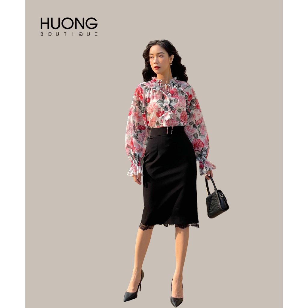 Chân váy bút chì pha ren HUONG BOUTIQUE HBZ395