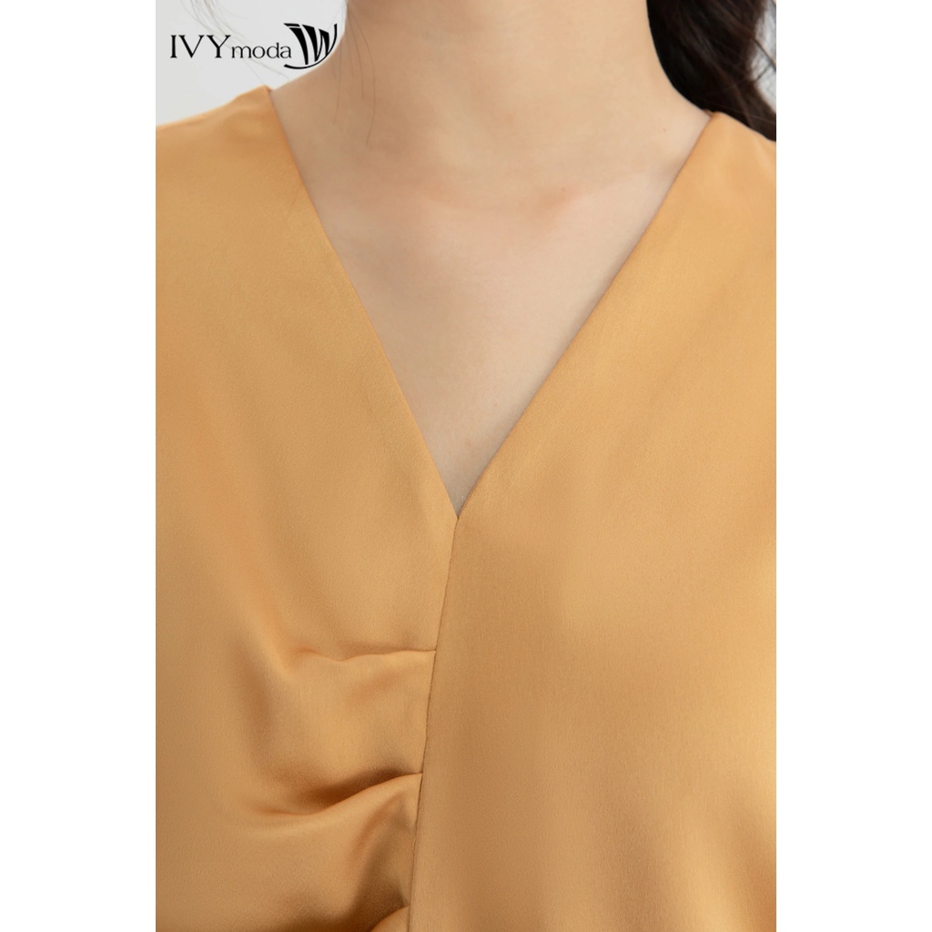 Áo lụa tay liền nữ IVY moda MS 16M6384