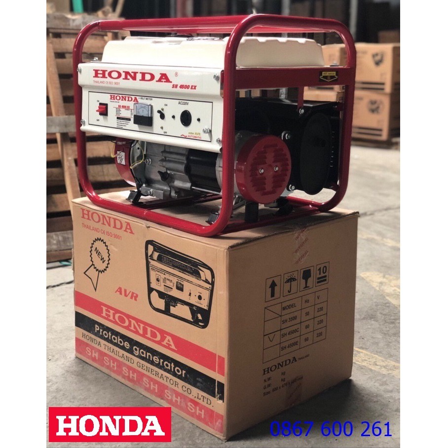 HOT! Máy Phát Điện HONDA SH3500 EX xuất xứ Thái Lan, giật nổ chạy xăng, công suất 3KW