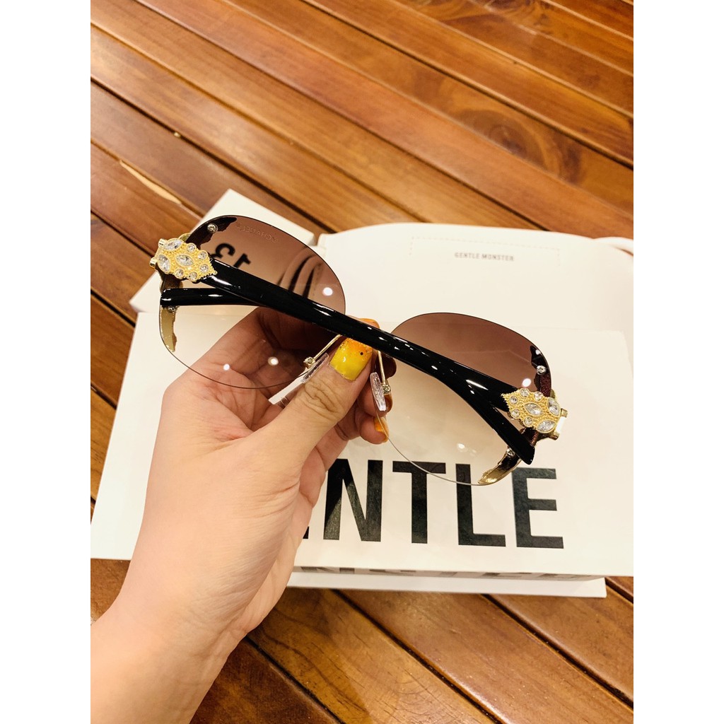 [Tặng Hộp] Kính râm nữ kính thời trang không viền cao cấp sang chảnh chống tia UV 400 siêu đỉnh - ỐC 171