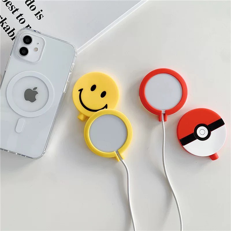 Đế Sạc Nam Châm Không Dây 15w Hình Quả Bóng Pokemon Cho Iphone 12 12 Apple 12 Magsafe