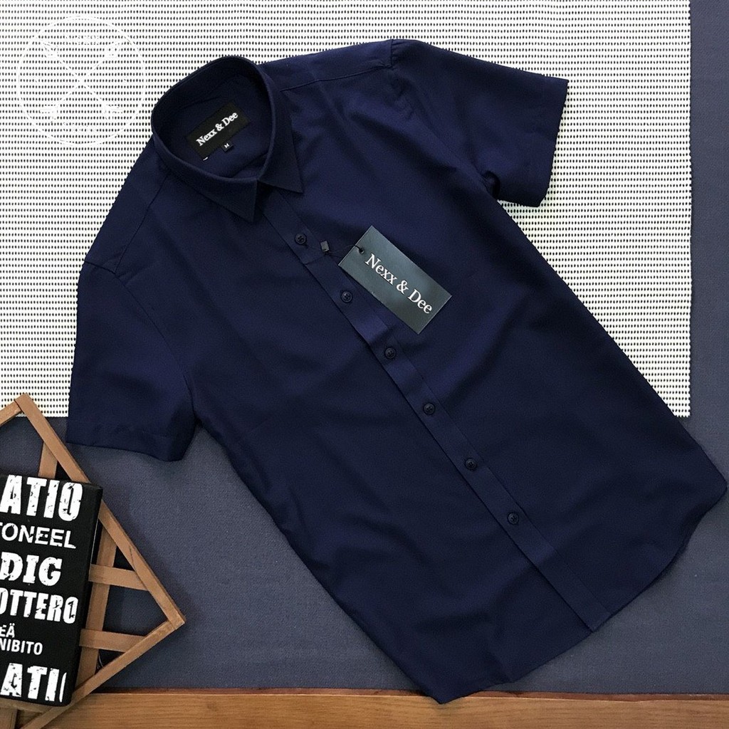 Áo sơ mi nam tay ngắn Nexx&Dee công sở trắng vải cotton lụa cao cấp ( nhiều màu) NS023 | BigBuy360 - bigbuy360.vn