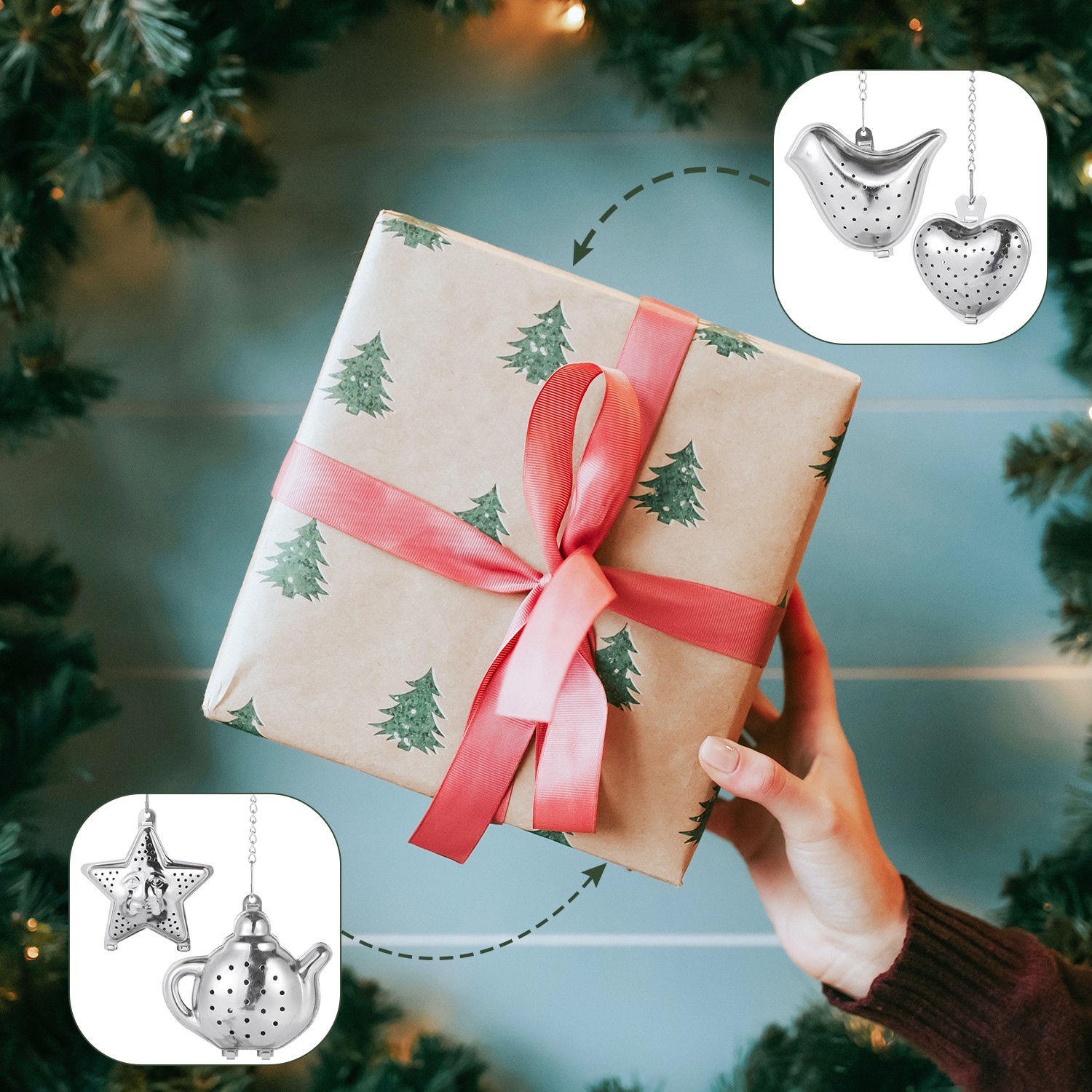 Dụng Cụ Lọc Trà Bằng Thép Không Gỉ Thiết Kế Đơn Giản Dễ Thương