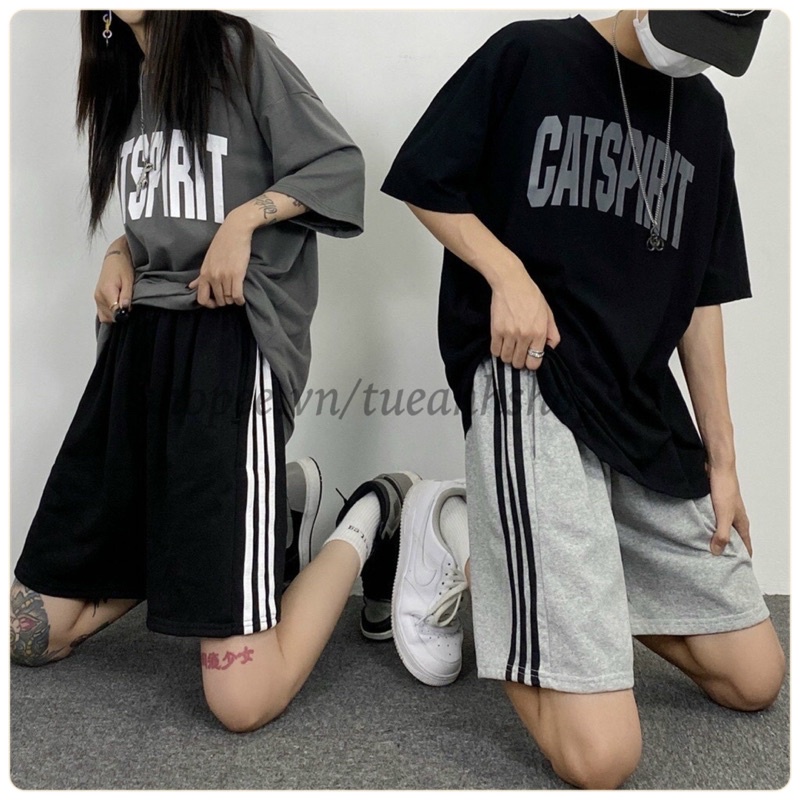 Quần Short 3 Sọc Unisex Nam Nữ Freesize 38-70kg - TUEANHSHOP