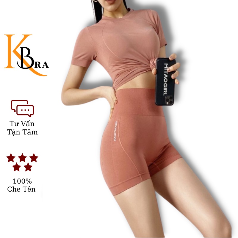 Quần tập thể thao cho nữ chất thun cotton thấm hút co dãn cực tốt KBRA 208