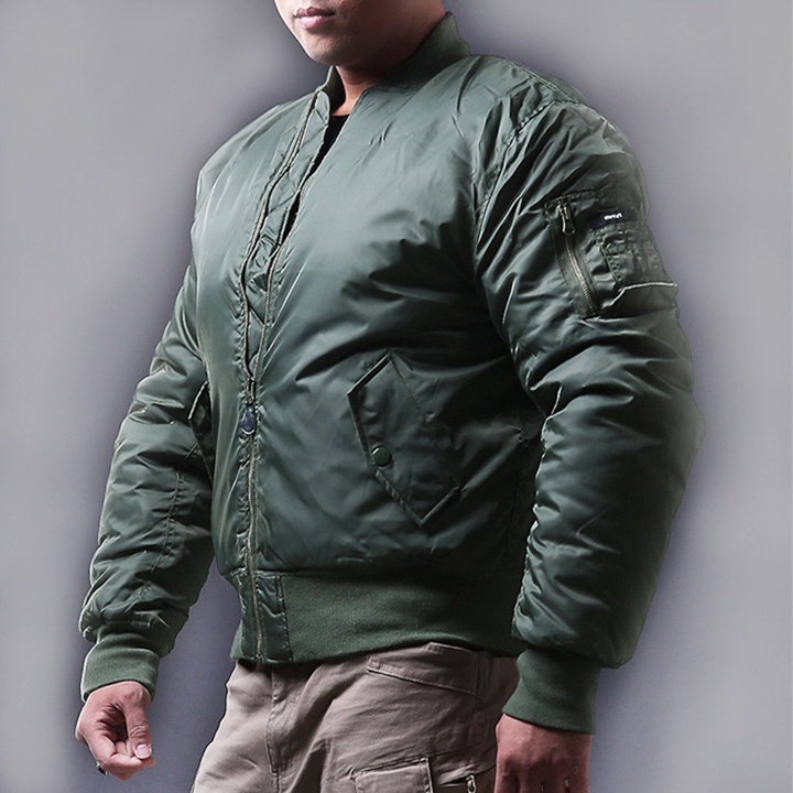 Áo khoác phi công bomber MA1 cổ điển, vải không thấm nước bên trong chần bông mặc ấm - AK2108