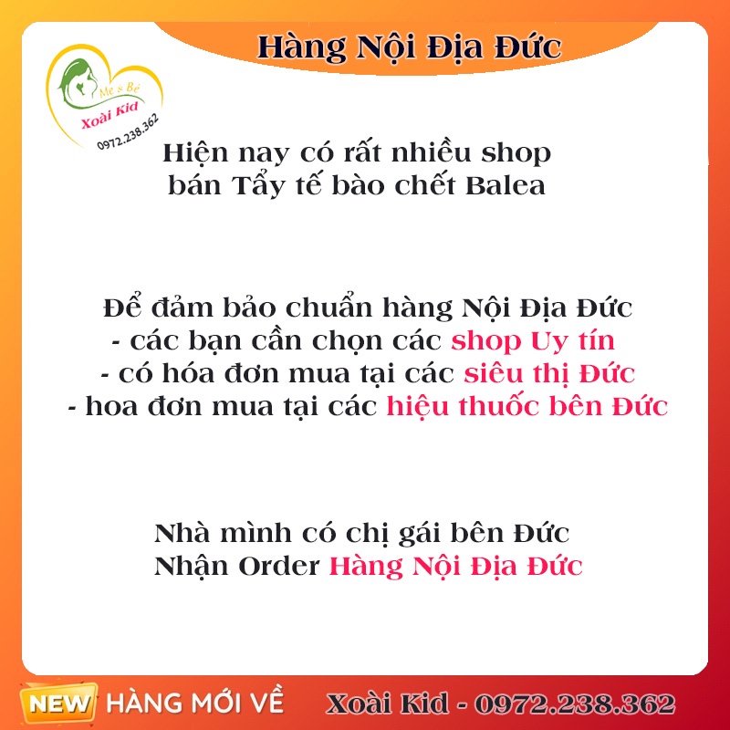 [Hàng nội địa Đức] Tẩy da chết mặt Balea của Đức