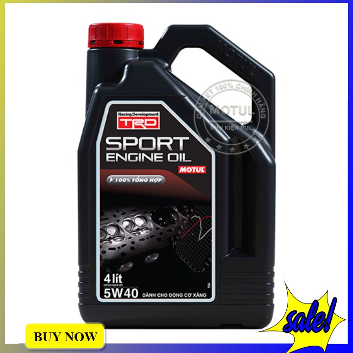 Nhớt Xe Hơi Motul TRD Sport Engine Oil 5W40 Gasoline 4X4L Bình 4 Lít - Hàng Chính Hãng