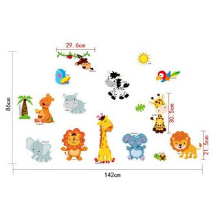 decal dán tường các con thú